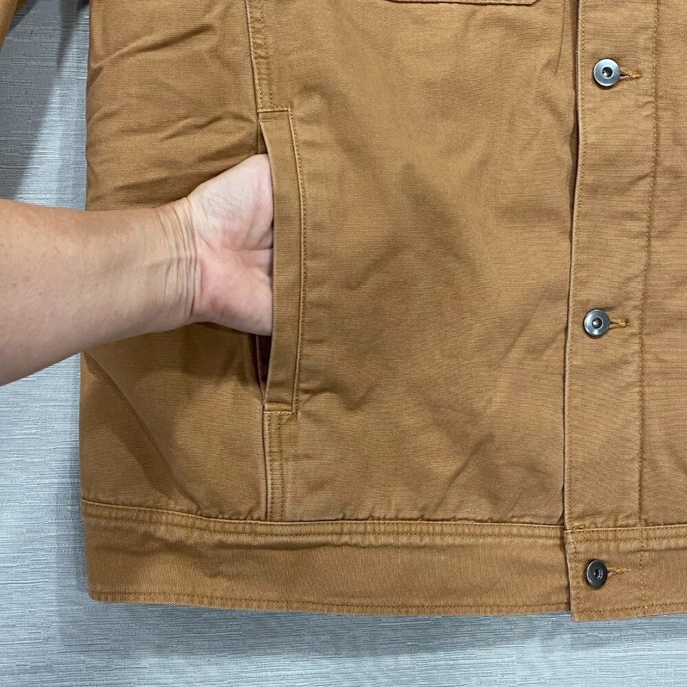 Woolrich Brown Corduroy Collar Sherpa-Lined Bomber Jacket - Picture 6 of 16
